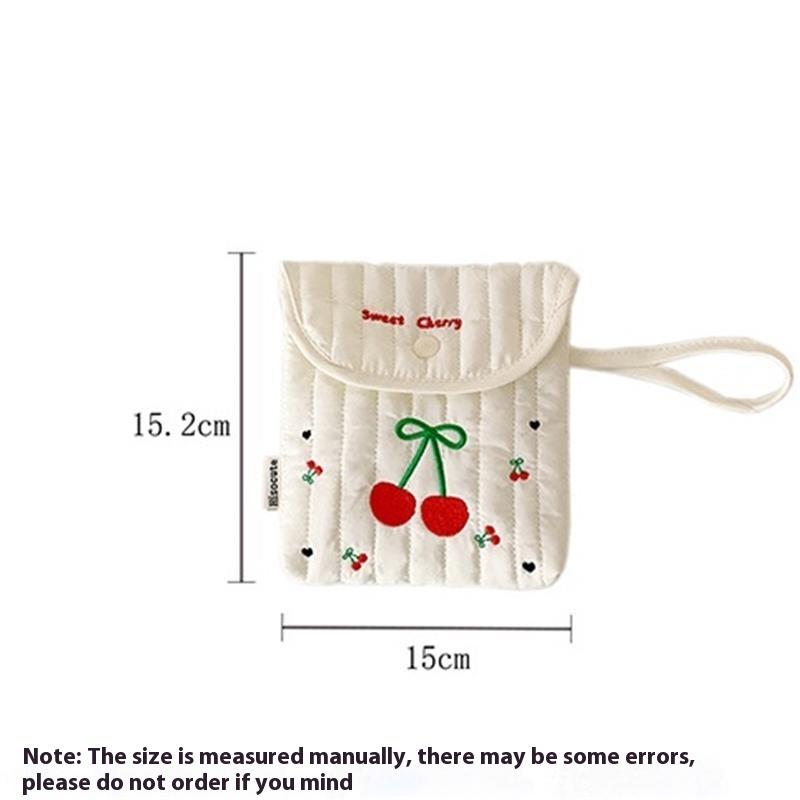 Aranyos Cseresznye Alma Macska Tárolótáska Hordozható Kézben Tartható Higiéniai Betét Tárolótáska Nagy Kapacitású Kézitáska Női Kozmetikai Táska Ajándékok