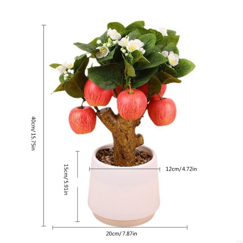 J0MC Artificial Simulation Fruit Branch Faux Miniature Fruit Stem Realistic Tree Branch Model for Office Desk Decors