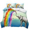 Reactive Printing Watercolor Painting Bohemian Elephant Bedding Set Winter Duvet Cover Sets Kids Adult Home Textile Bed Cover