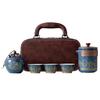 Portable Travel Tea Set Outdoor Kung Fu Ceramic Kuaike Cup One Pot Three Cups Business Event Gifts