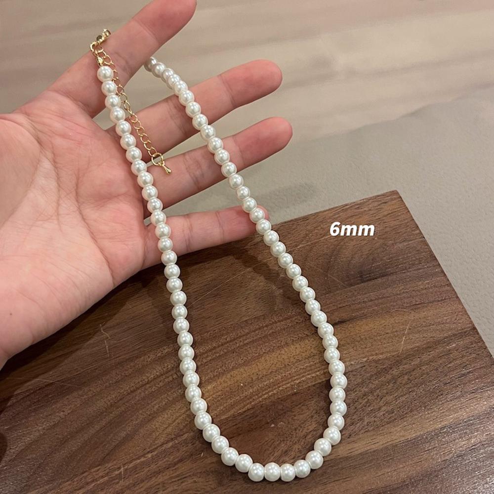 New Starfish Lucky Tag Necklace Fashionable Texture Originality Simple Stacked Up Imitation Pearl Necklace Women Trendy Jewelry