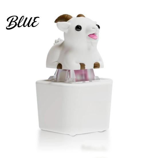 Animal Keyring Accessory 1/2Pcs Goat Keyboard Fidget Toy with Sound Rechargeable Sheep Finger Clicker Pocket Sized Tool Toy Push Button Decompression