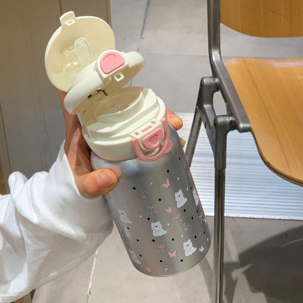 Cartoon Vacuum Cup 500ml Thermal Bottle Creative Insulated Cup  Birthday Gift