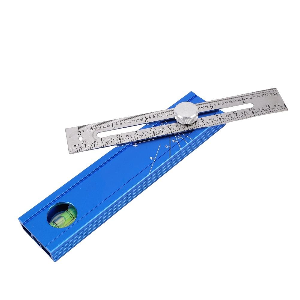 Dual-Scale Multi-Angle Positioning Marker Bubble Level, Double-scale Protractor, Woodworking Multi-angle Positioning Ruler
