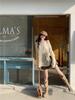 2025 Spring Summer Women's Mesh Cardigan: Lightweight, Loose, Off-the-Shoulder Knitwear with Long Sleeves