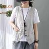Lady Coat V Neck Single-breasted Sleeveless Solid Color Button Closure Retro Cardigan Waistcoat Daily Wear Casual Vest Top