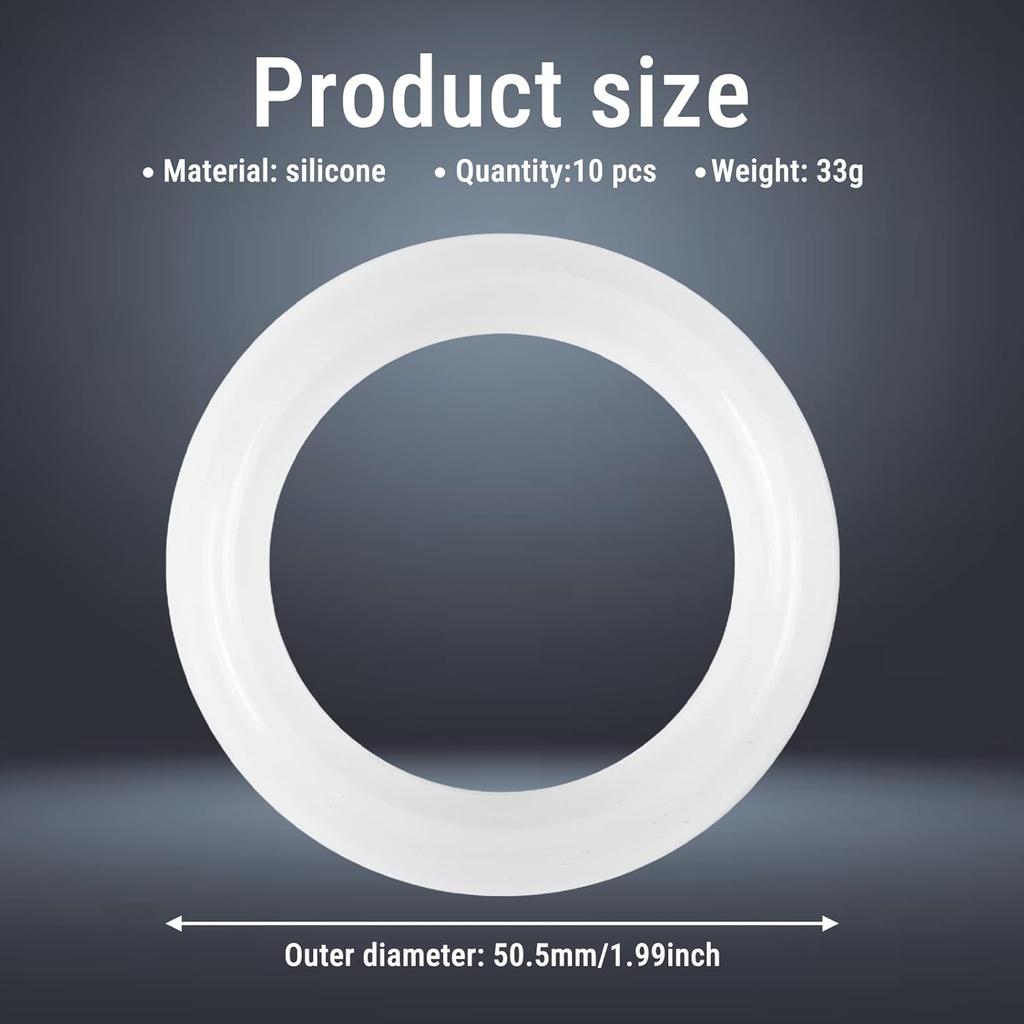 10 ks silikonové náhradní těsnění, 1,5 palce silikonové těsnicí kroužky Vzduchotěsné silikonové náhradní těsnění pro zavařovací sklenice Nepropustné těsnění pro zavařování