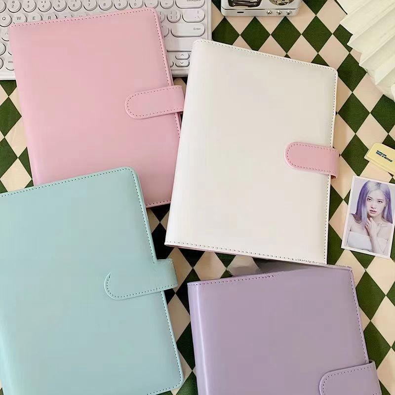 A5 Eiscreme Farbe Koreanischer Kpop Idol Kartenhalter Po Album Sammelbuch Pu Leder Ordner Pocards Aufbewahrung Schulbedarf