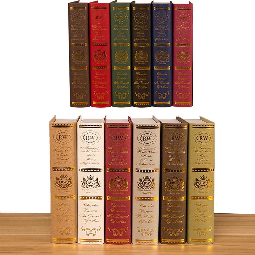 Accessori per Fotografia Retrò Europei per la Casa Libri Finti Tavolo da Ufficio Modello di Libro Simulato Decorazione per Stanza Portico Decorazione per la Casa