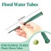 Latest Models 60 PCS Floral Water Tubes with Rubber Caps Fresh Flower Water Tubes for Garden Bouquet Stem Supplies Florist