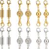 12pcs New Gold & Silver Magnet Connector Clasp Lobster Clasp DIY Clasps Jewelry Clasps Couple Necklaces