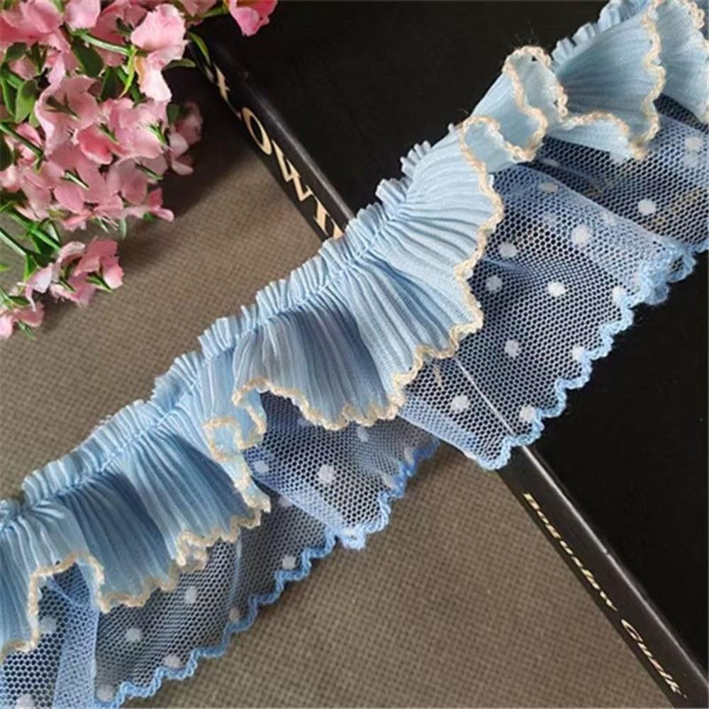 5CM Chiffon Lace Fabric Clothing Sewing DIY Pleated Mesh Lace Lace Trim Sewing Accessories
