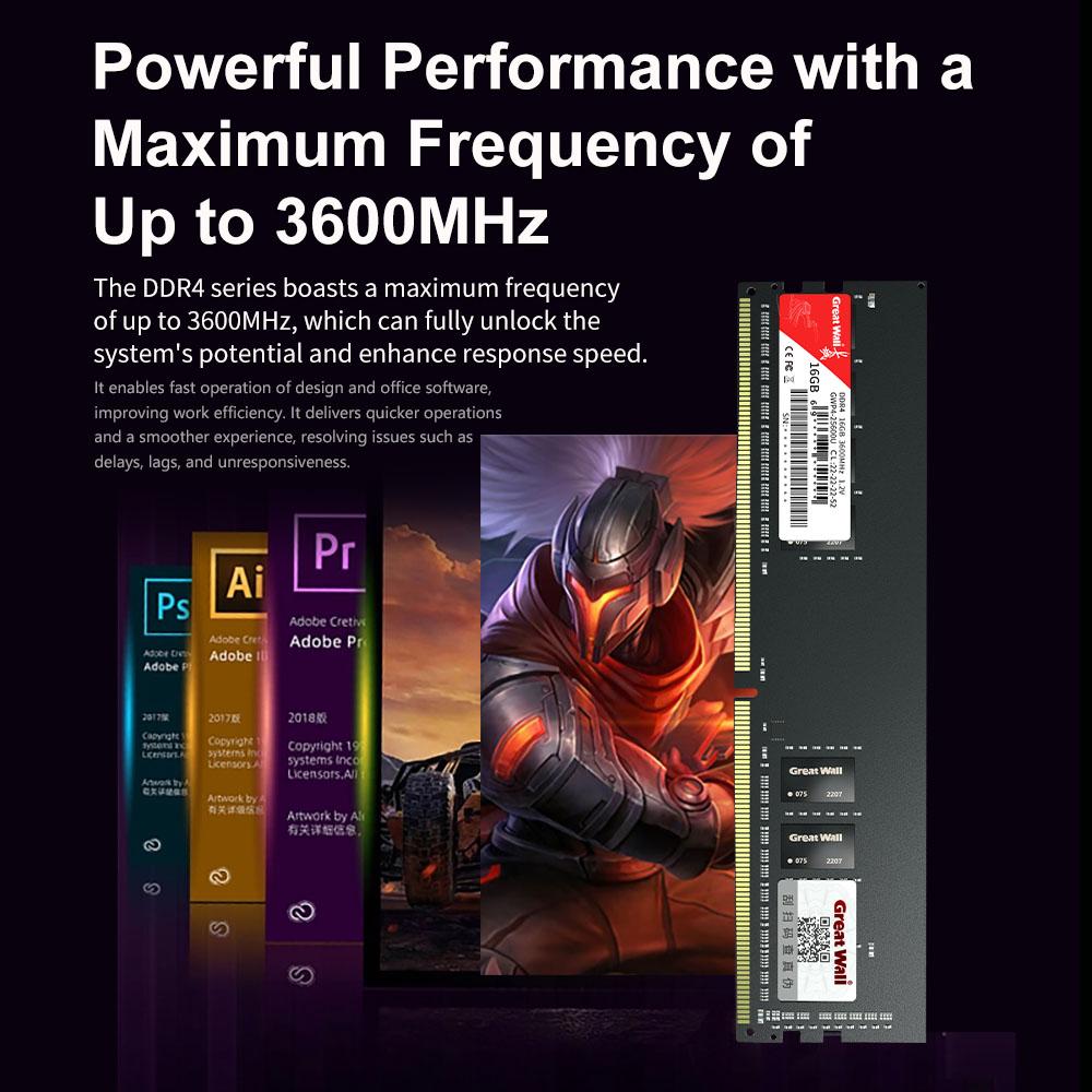 Memory module Great Wall GWP4 DDR4 3600MHz 8GB/16GB desktop memory module