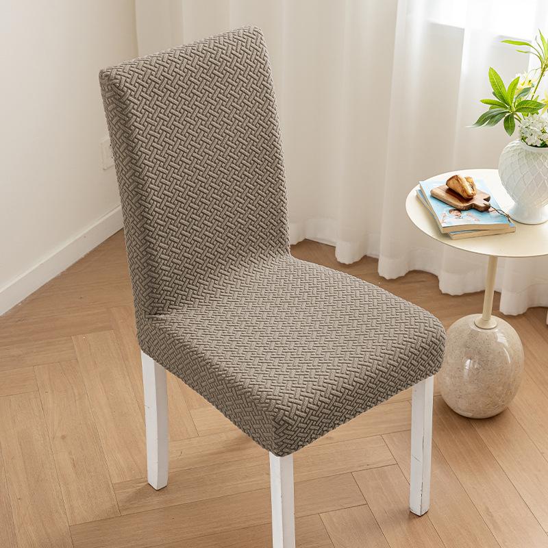 Żakardowy Polar Pogrubiony Jednoczęściowy Elastyczny Hotel Restauracja Pokrowiec na Krzesło Restauracyjne Odporny na Zabrudzenia Pokrowiec na Stołek Pokrowiec na Krzesło