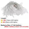 Christmas String Lights LED Acrylic Clear Star Snowflake Xmas Tree Long Lamp Strings Light Hanging Ornaments Home Party Decor