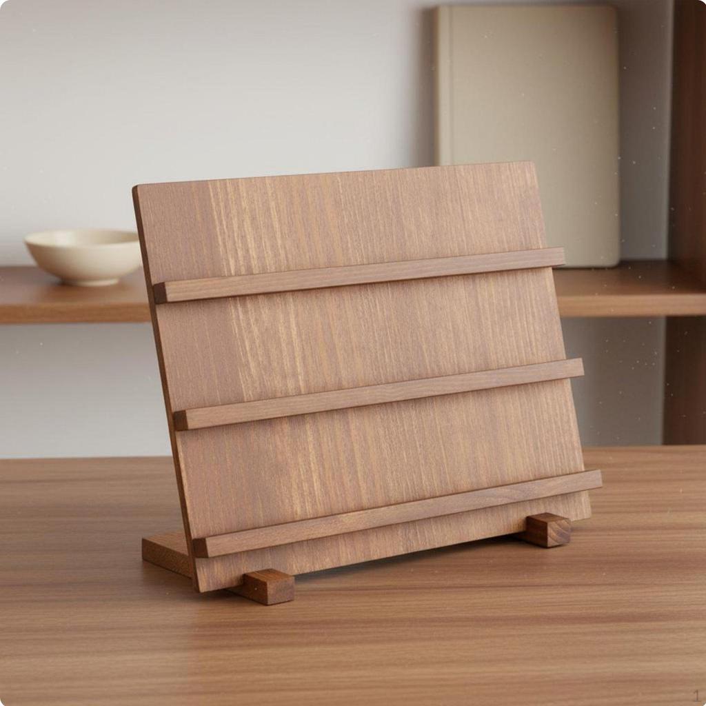 Ladder Design Jewelry Stand MultiTier Wooden Earring Card Display Wood