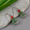 1 Pair of  Personality Christmas Tree Multi-color Creative Earrings Girl Christmas Gift