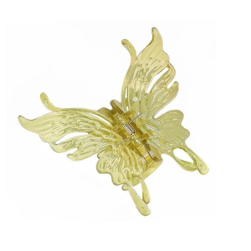 Large Butterfly Decorative Hair Clip, Women's Hair Claw Sweet Fairy Butterfly Hair Clip, Multi-Color Transparent Acrylic Hair