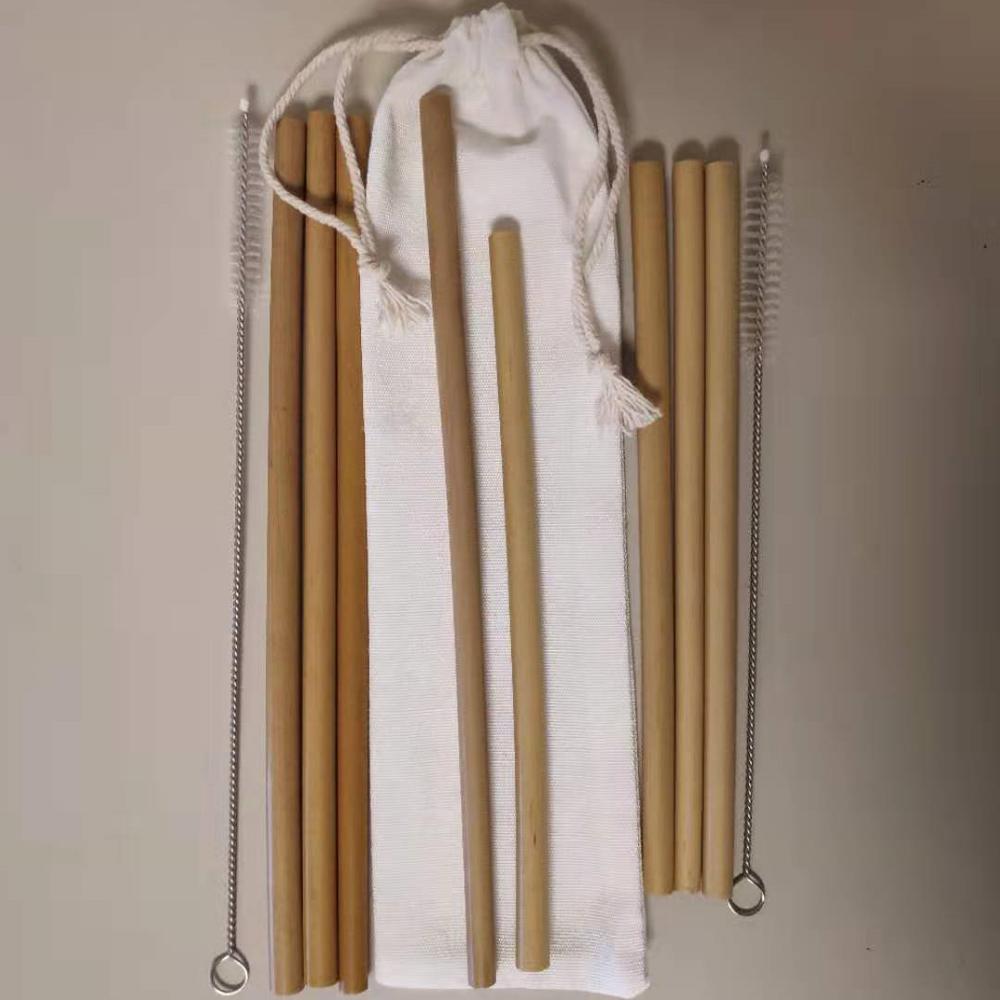 6 Stück Natur Bambus Strohhalme Set Wiederverwendbare Trinkhalme mit kostenloser Reinigungsbürste 8 oder 9 Zoll Auswahl Home Bar Trinkgeschirr Kostenloser Versand