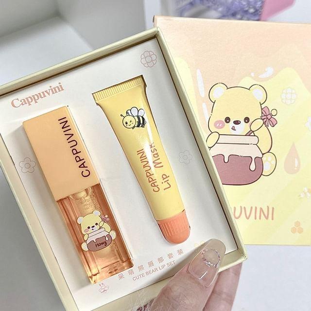 Cappuvini - Набор: Медовое масло для губ и Маска для губ 01# Lip Oil - 4.2g