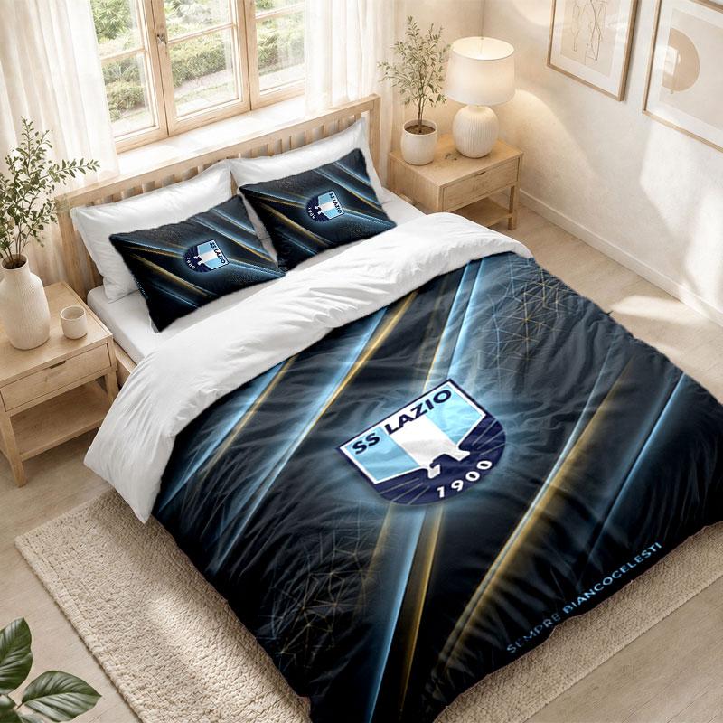 Bedding Set 1 Duvet Cover 2 Pillowcases Lazio FC Print Bedroom Home Decoration