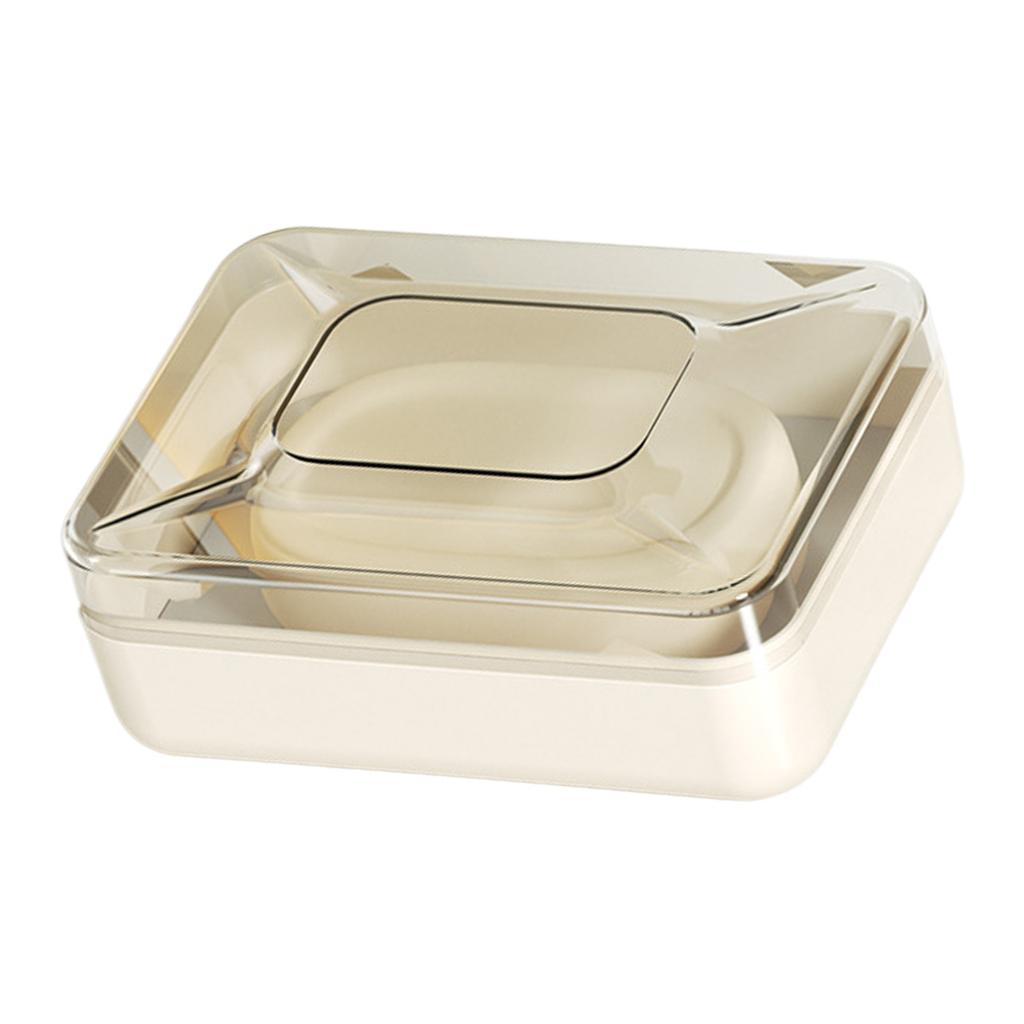 Portable Soap Holder PET Soap Container with Lid for Dust Protection for Bathrooms Kitchens and Travelers