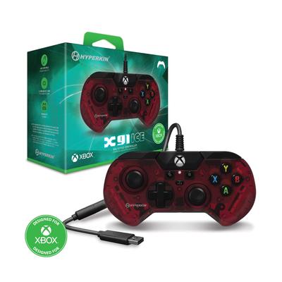 X91 ICE Kabel-Controller, Rubinrot, für Xbox Series X/S, Xbox One und Windows 10/11 PC (Offiziell lizenziertes Produkt)