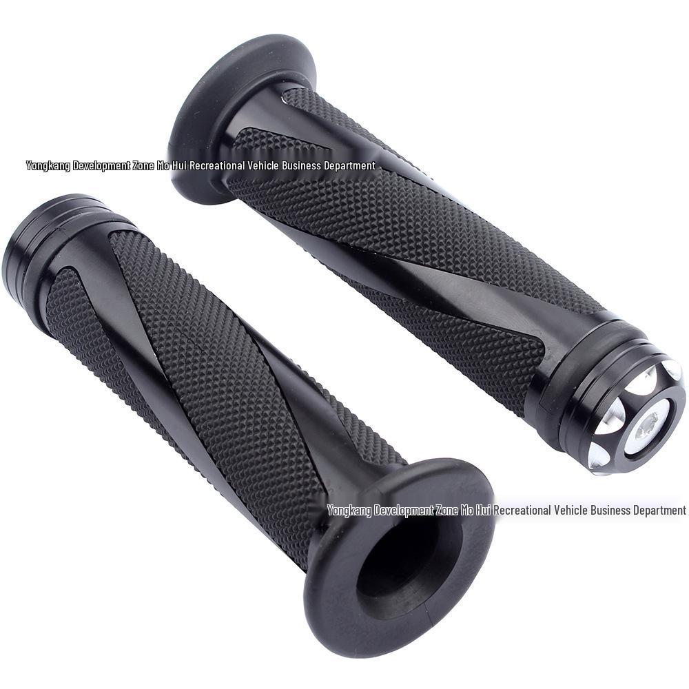 Aluminum Handlebar Grips & Throttle Tube for Honda, Suzuki, Yamaha, Kawasaki Motorcycles
