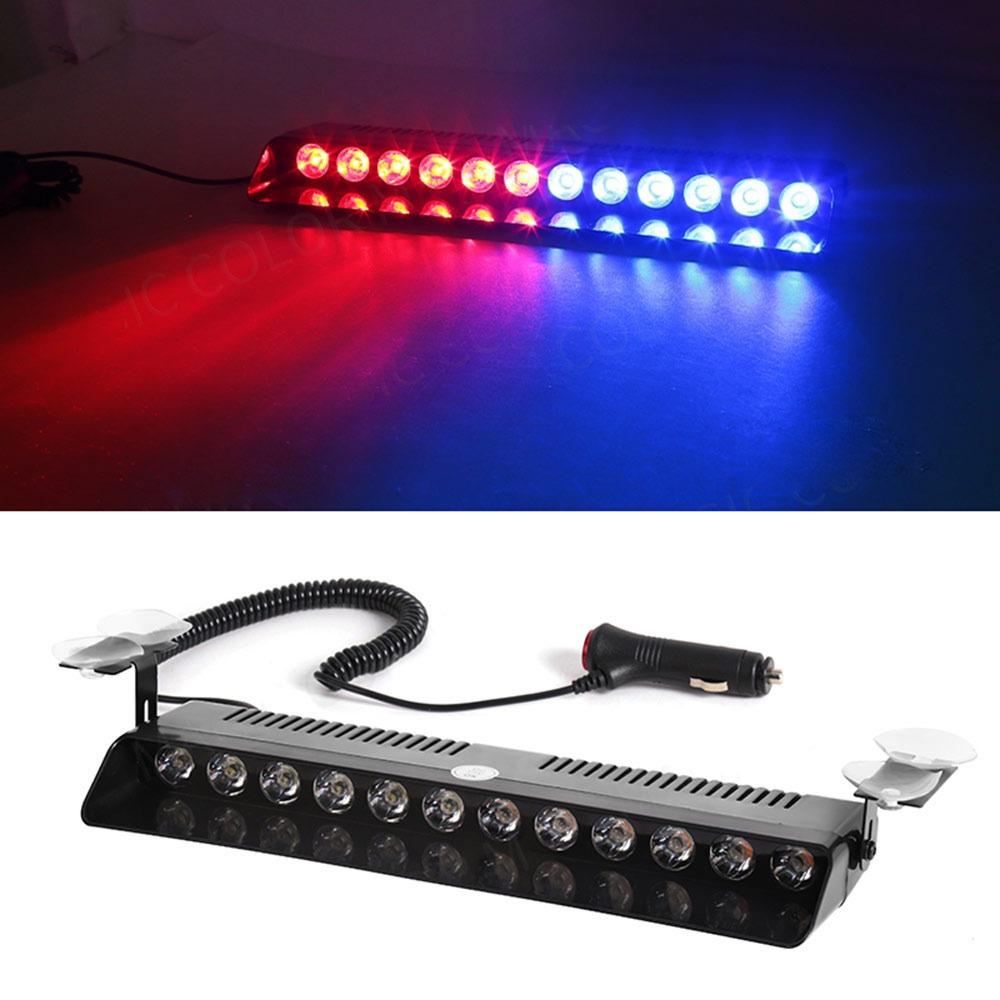 12 V Emergency LED Strobe Light 12 LED Car Light Powerful Police LED Flasher Car Accessories