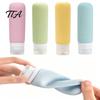 Leak Proof Squeezable Containers 1/4Pcs Silicone Travel Bottle for Toiletries, Size Container, Empty Cosmetic Bottles Refillable Squeeze Bottle,
