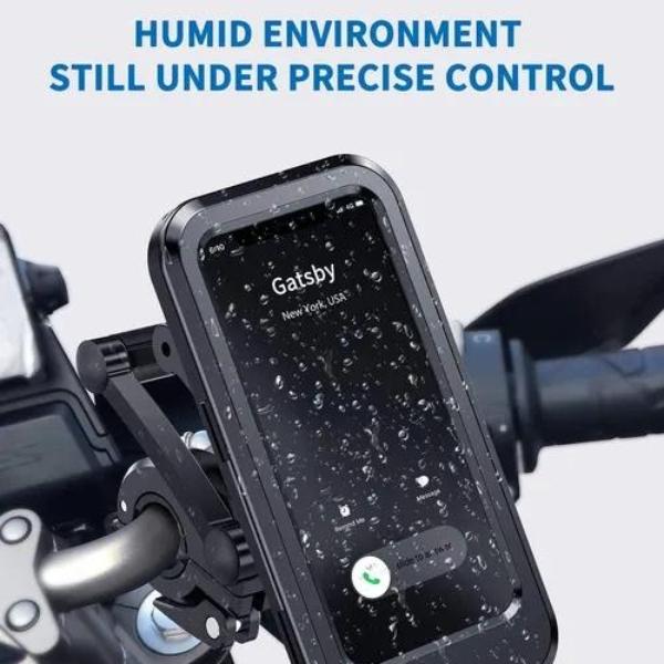 Waterproof Motorcycle Bike Mobile Phone Holder Support Universal Bicycle GPS 360° Swivel Adjustable Motorcycle Cellphone Holder
