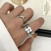 Fashion Vintage Silver Color Cross Star Rings for Women Men Punk Gothic Unisex Rings Festivals Party Jewelry Daily Accessories