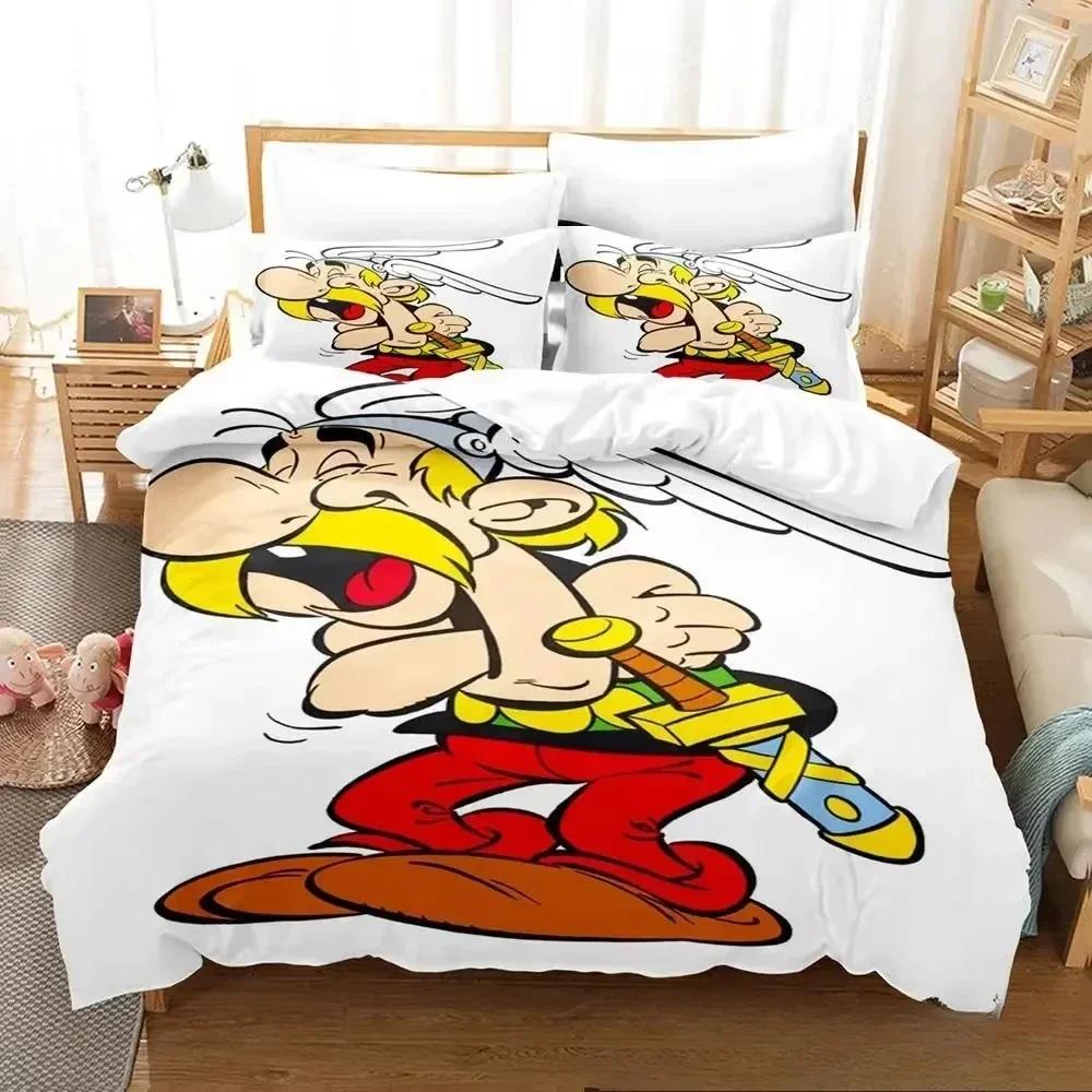 Gaul Hero Asterix Supplies Set Duvet Cover Set Bedding Sets For Adults Bed With Pillowcases No Filling Luxury Birthday Gifts