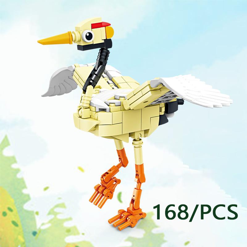 MOC Puzzle Zvířecí Stavební Kostky Včela Tygr Lev Žirafa Žába Krokodýli Liška Pták Divoké Prase Hmyz Mini DIY Cihlová Hračka Dárek F029