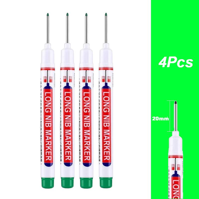 100/8/4Pcs/Set 20mm Deep Hole Long Nib Head Markers For Metal Perforating Pen Waterproof Woodworking Decoration Multi-Purpose