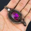 Pink Flash Labradorite, Moonstone Gemstone Pure Copper Wire Wrapped Designer Handmade Pendant Jewelry Gift For Her