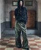 AAKAM Knee Pin-Tuck Zippered Cargo Pants (Khaki)