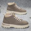 Autumn new outdoor casual comfortable men's shoes fashionable versatile high top boots minimalist men height-increasing shoes
