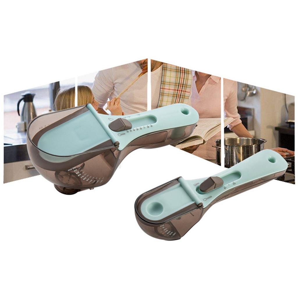 Measuring Spoon Heat Resistance Multi Level Adjustment Scale Plastic Measuring Spoon Set Kitchen Tools Boxed Set