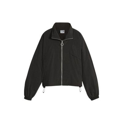 Solid Color Polo Collar Casual Jacket Women Jackets Black 623469-01