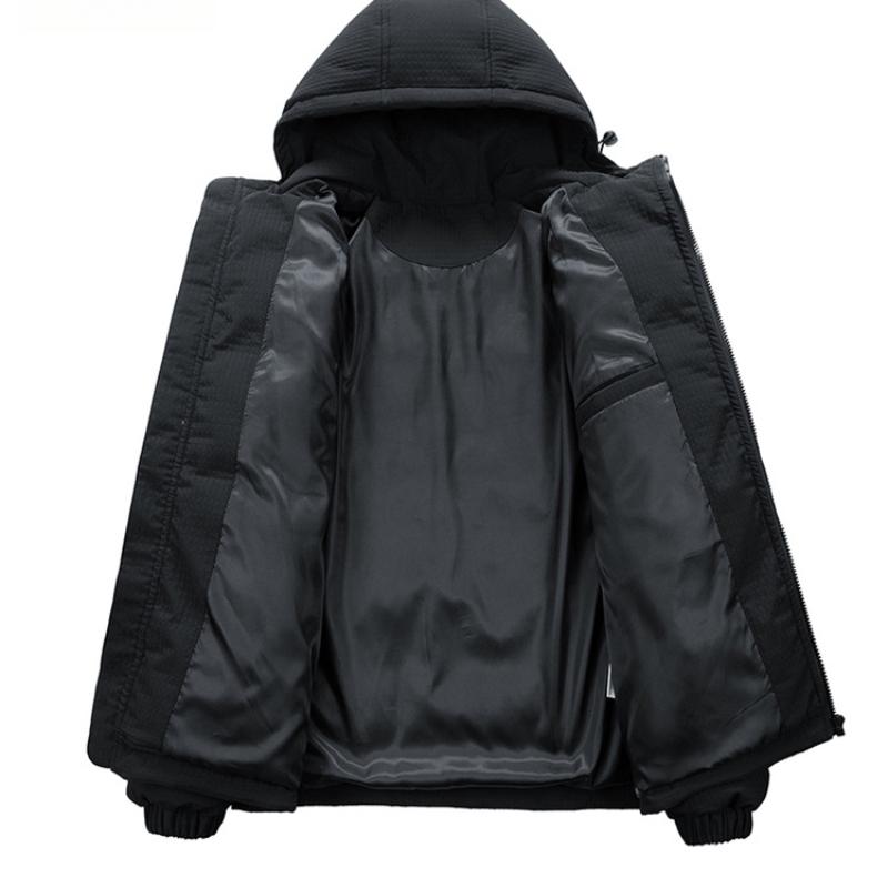 Men's Workwear Cotton Jacket Winter Thickened Warm Hooded Coat Men's Cotton Padded Jacket American Style Large Size Loose Trendy Cotton Clothing