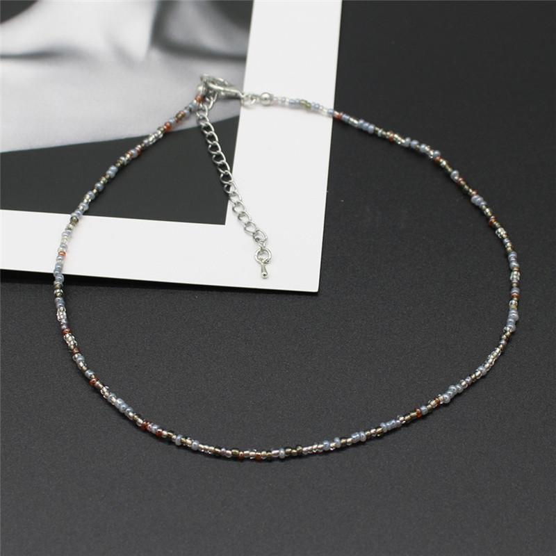 New Korean Sweet Colorful Chokers Collar Boho Seed Beaded Clavicle Necklaces for Women Girls Trendy Jewelry
