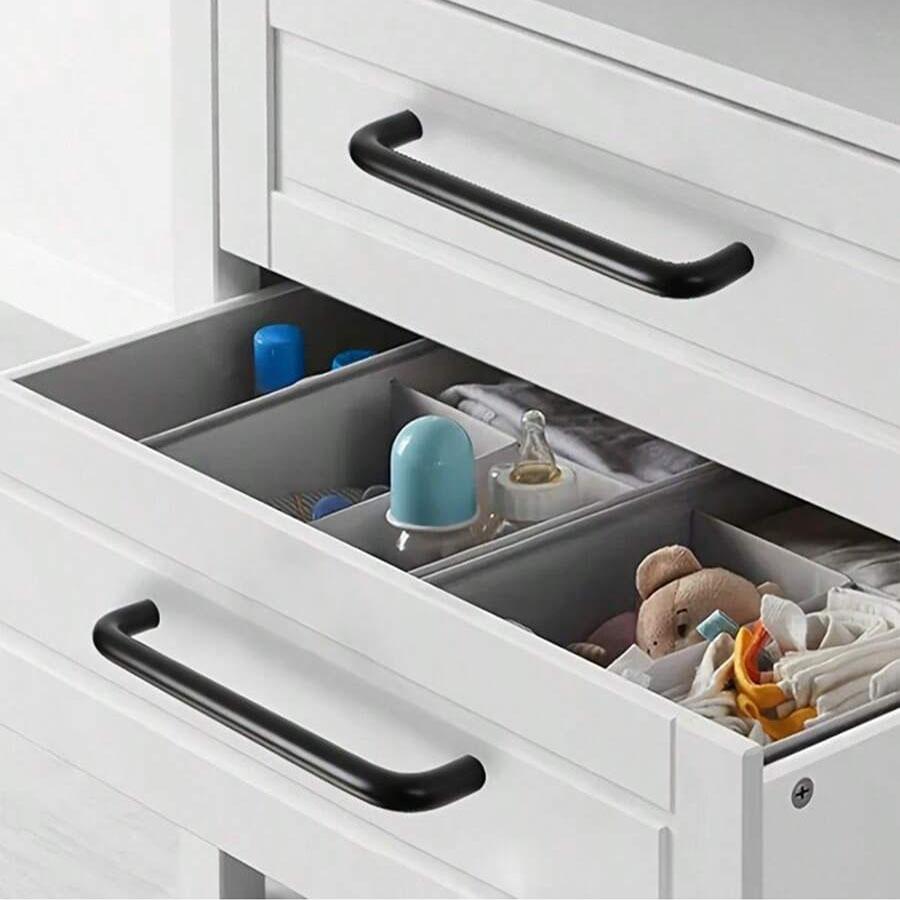 10pcs Solid Aluminum Alloy Kitchen Furniture Cabinet Knobs and Handles Funiture Door Pulls Wardrobe Cabinet Knob Drawer Handles