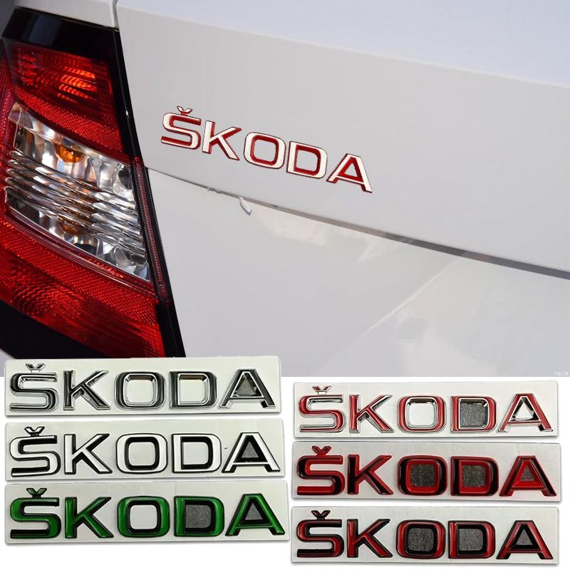 2025 New Metal for SKODA Rapid Kodiaq Superb Yeti Karoq Octavia A7 Tour RS Kamiq Badge Car Styling Rear Trunk Emblem Stickers Ac