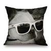 Adorable Cute French Bulldog Pattern Linen Throw Pillow Case For Trendy Home Decor