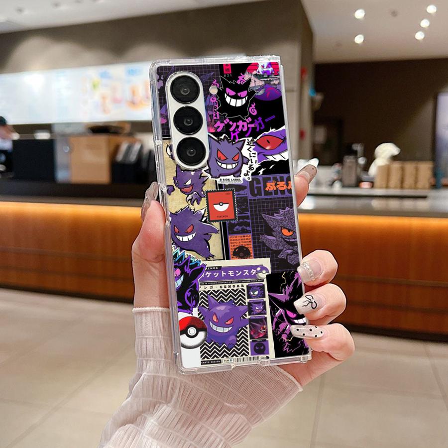 Cartoon Hot Pokemon Transparent Soft Phone Cover Case for Samsung Galaxy ZFold3 ZFold6 ZFold5 ZFold7 Z Fold 7 6 5 4 3 ZFold4
