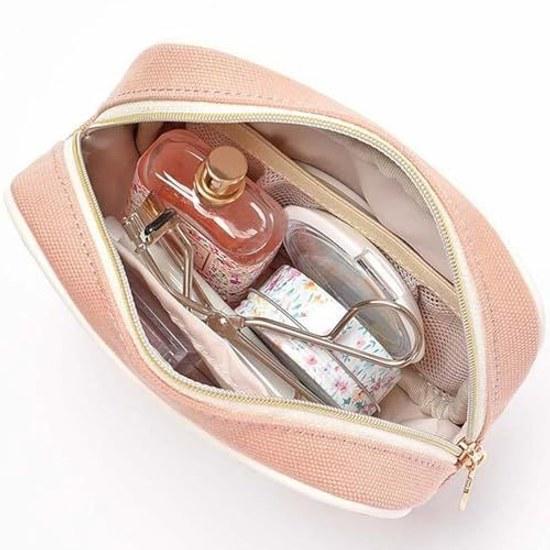 Storage Pouch Cosmetic Mini Wallet Small Item Holder Portable Strawberry Embroidery Cute Stylish White