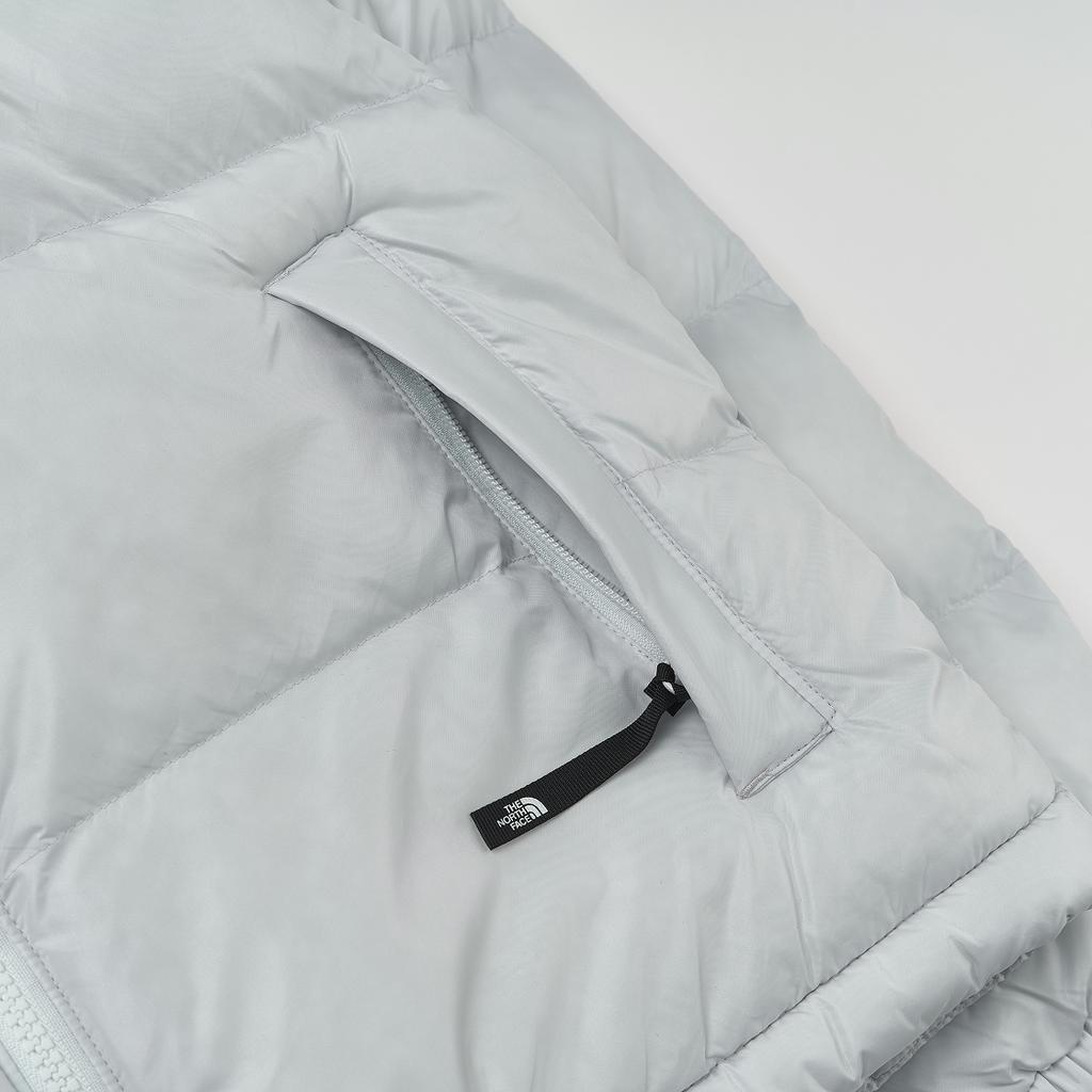The North Face Logo Zip-Up Stand Collar Long Sleeve Cotton Jacket Women Jackets Ice-Gray NJ3NQ83B