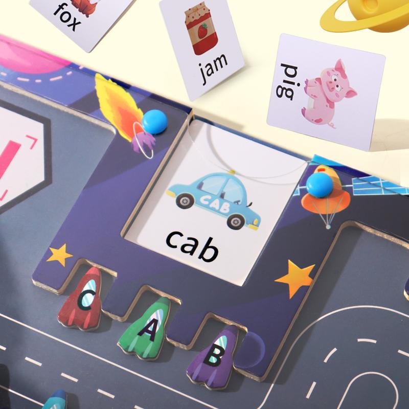 Magnetisk labyrintbrett Trebokstavbrett Bokstavpuslespill Labyrintbrett Sortering Matching Pedagogiske leker Fargegjenkjenning Magnetisk