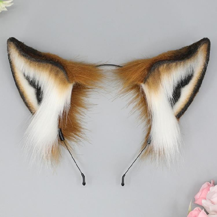 Furry Ear Headband Anime Cosplays Charming Foxes Headwear for Costume Party